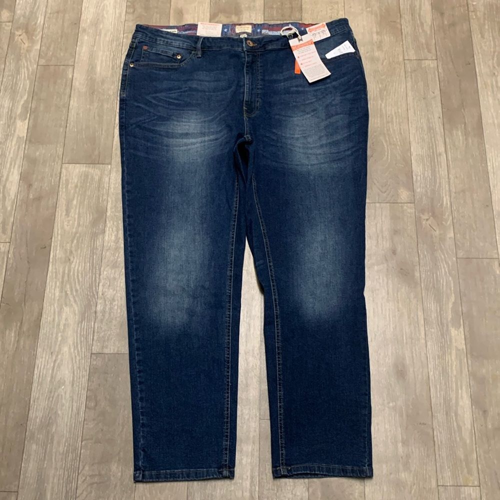 NWT Weatherproof‎ Vintage Weathersoft Regular Taper Comfort Flex Denim Jeans